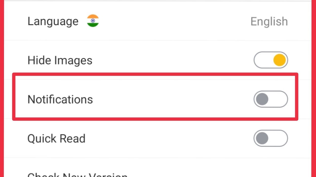 Uc News || Enable Disable Notification in Uc News