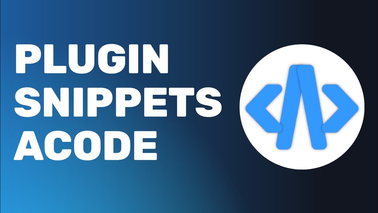 Plugin Snippets For Acode App - YouTube