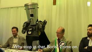 Count Binface Espousing His Manifesto