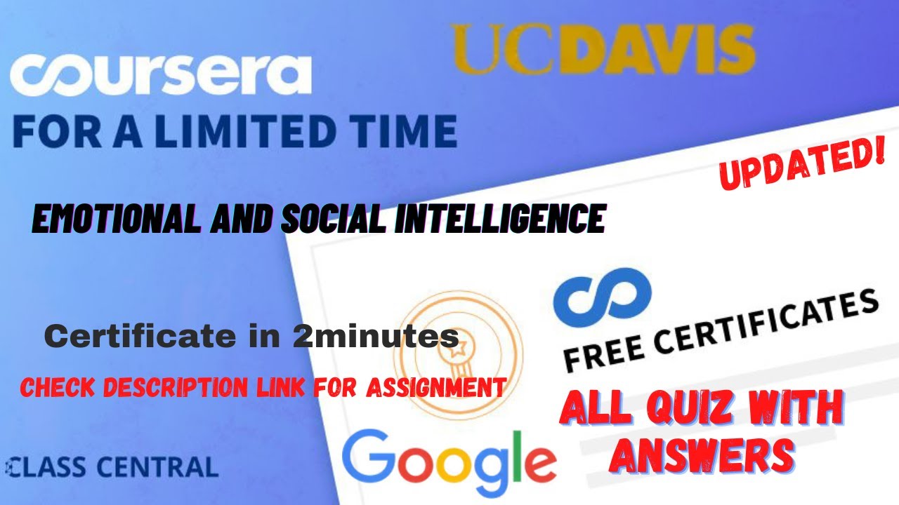 Emotional and Social Intelligence,(week-1-4) All Quiz Answers.
