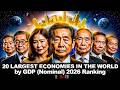 Top 20 Largest Economies in the World by GDP (Nominal) | 2026 Ranking