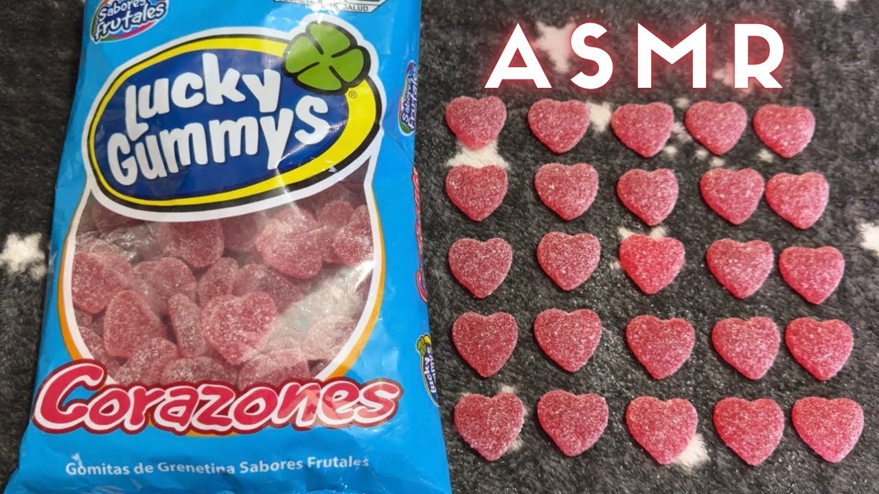 ASMR analizando y comiendo GOMITAS DE CORAZÓN❤️