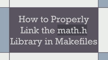 How to Properly Link the math.h Library in Makefiles