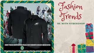Philadelphia Eagles NFL Darius Rucker Collection Black Convertible Twill Long Sleeve Button Shirt