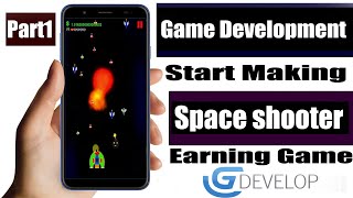 Game Development Part1 - Making Space Shooter Earning Game with GDevelop screenshot 3