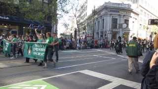San Francisco St. Patrick's Day Parade 2014 Irish Pipers & United Irish Societies of San Francisco
