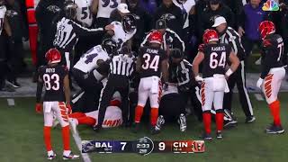 Kyle Hamilton BIG HIT Causes Hayden Hurst Fumble | Ravens vs Bengals | 2023 Wild Card