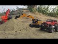Tata truck JCB excavator loading | mahindra Thar loading Dumper Truck | jcb cartoon video