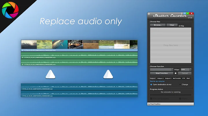 Replace audio only in a video file