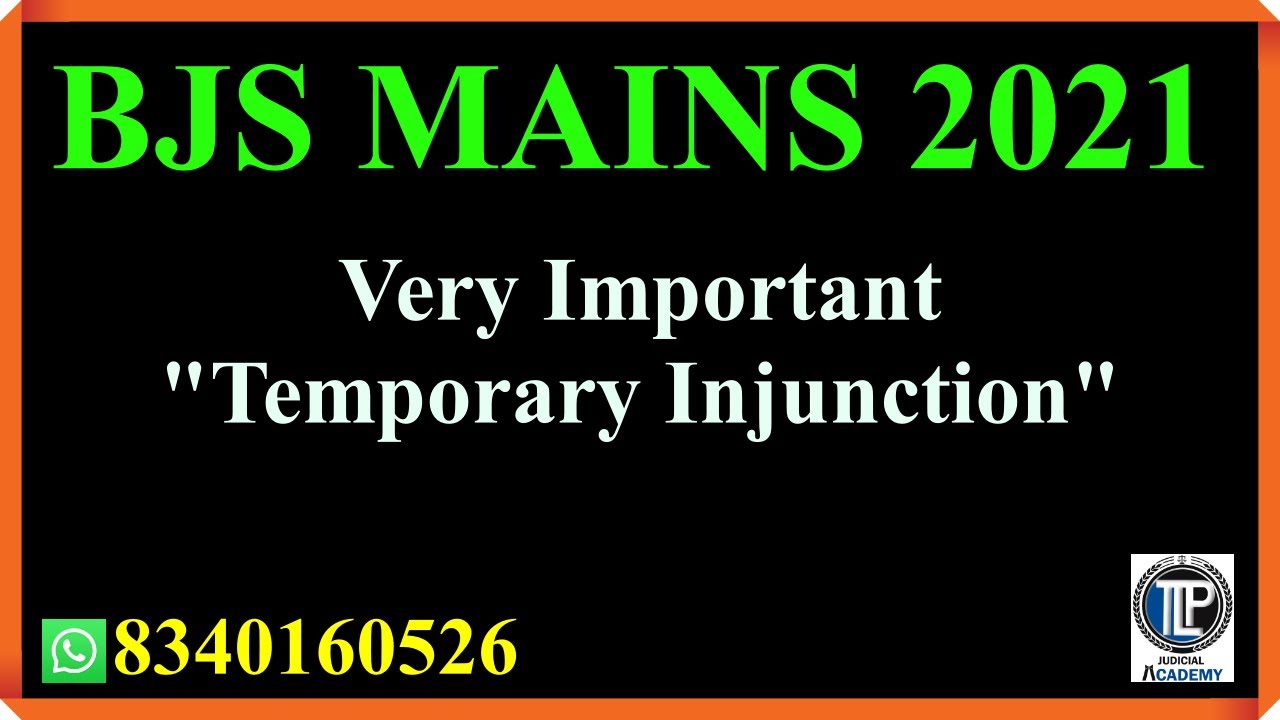 Temporary Injunction 
