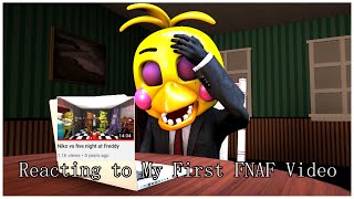 Reacting To My First FNAF Video (pretty cringe)