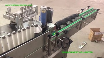 small tins cans wet glue labeling machines good price inline tin can bottle paste labeller plant