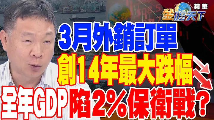 【精華】3月外銷訂單 創14年最大跌幅 全年GDP陷2%保衛戰？ #吳大任 @tvbsmoney 20230421 - 天天要聞