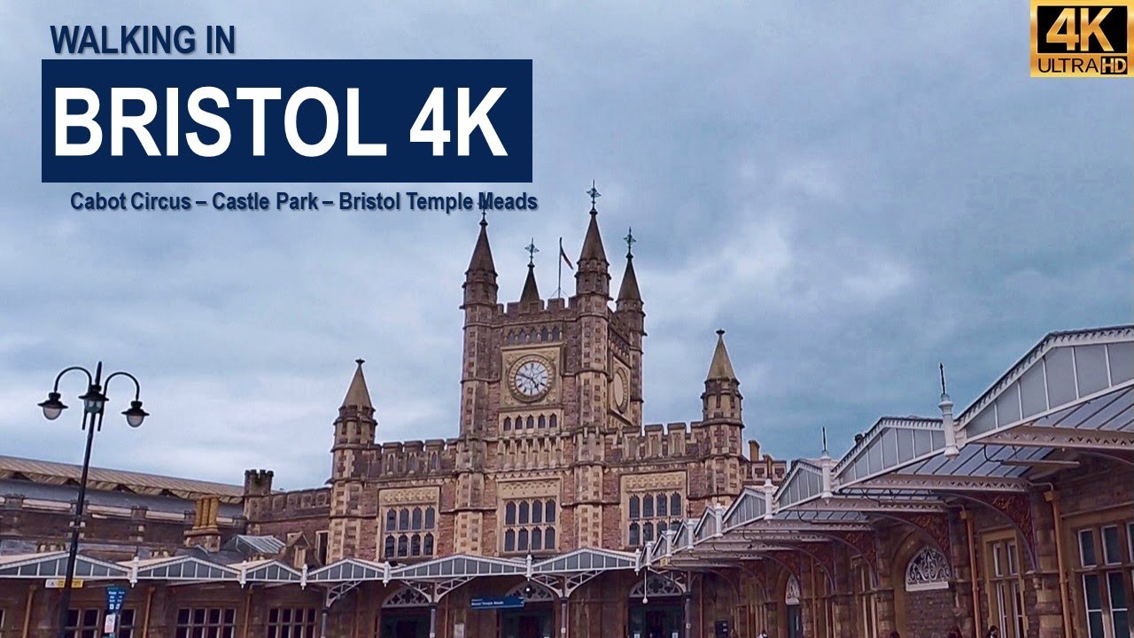 Walking in Bristol | Cabot Circus - Castle Park - Bristol Temple Meads | UK | 4K