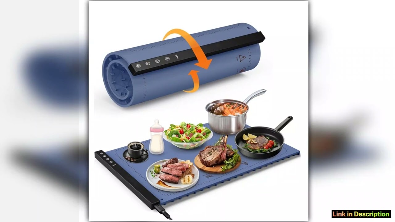 Silicone Heating Mat for Food Warming Trays for Buffets Party with Adjustable Temperature Rollable
