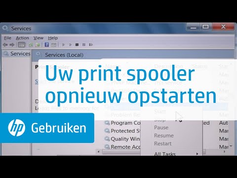 Uw print spooler opnieuw opstarten