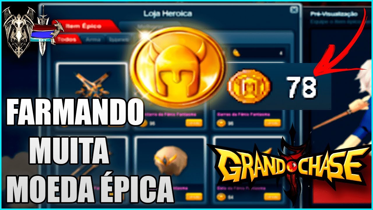 COMO CONSEGUIR MOEDAS ÉPICAS(MUITAS)! GRAND CHASE CLASSIC