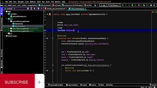 Android Studio Velu Increment And decrease Java COde