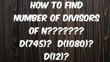 How to find number of divisors of number|| Divisor function || Set theoretic function