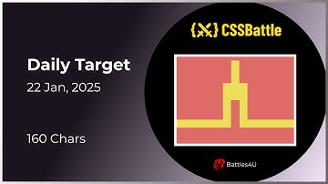 CSS battle - 22 Jan, 2025 - Daily Challenge  Solution - 100% Sol | #html #css #cssbattle #battles4u