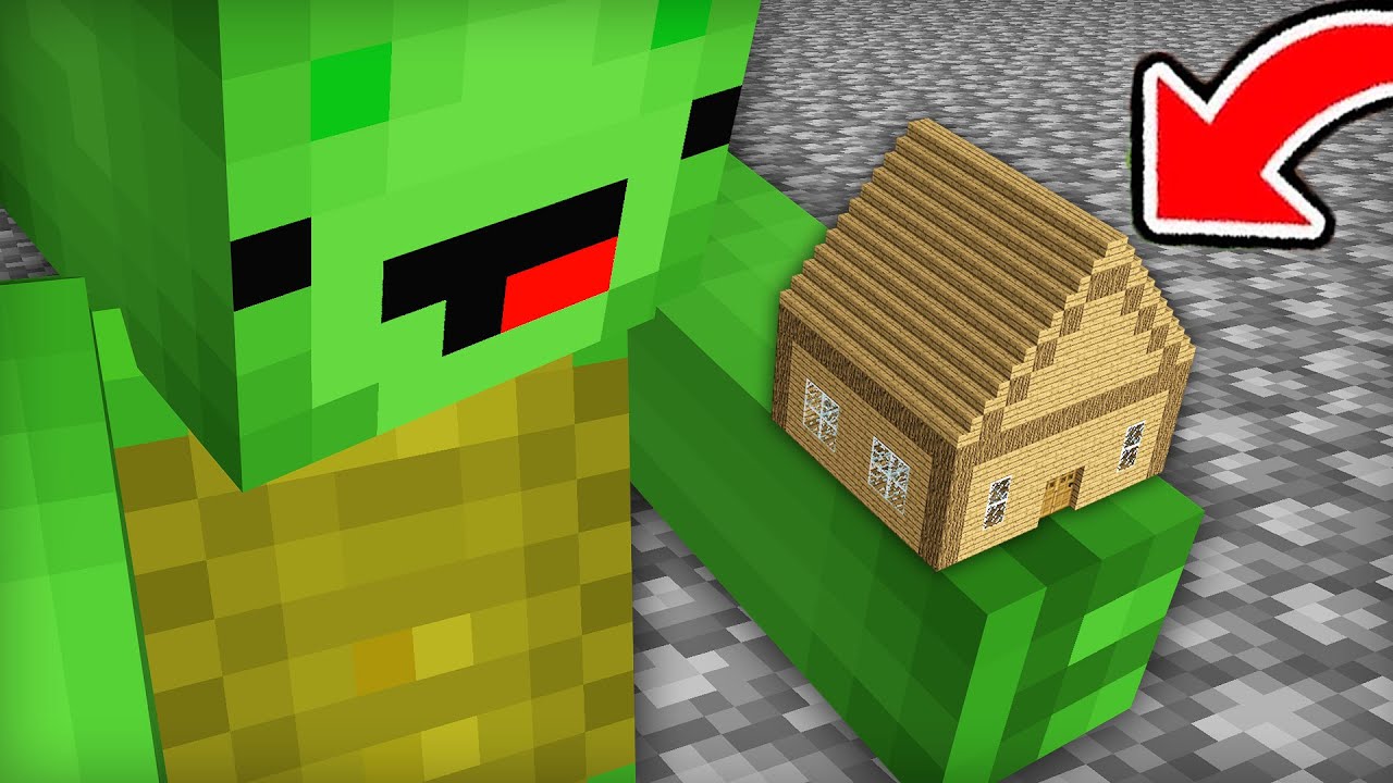Mikey BUILT the SMALLEST HOUSE in Minecraft Challenge (Maizen Mizen ...