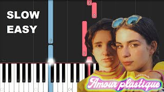 Videoclub - Amour plastique (SLOW EASY PIANO TUTORIAL)