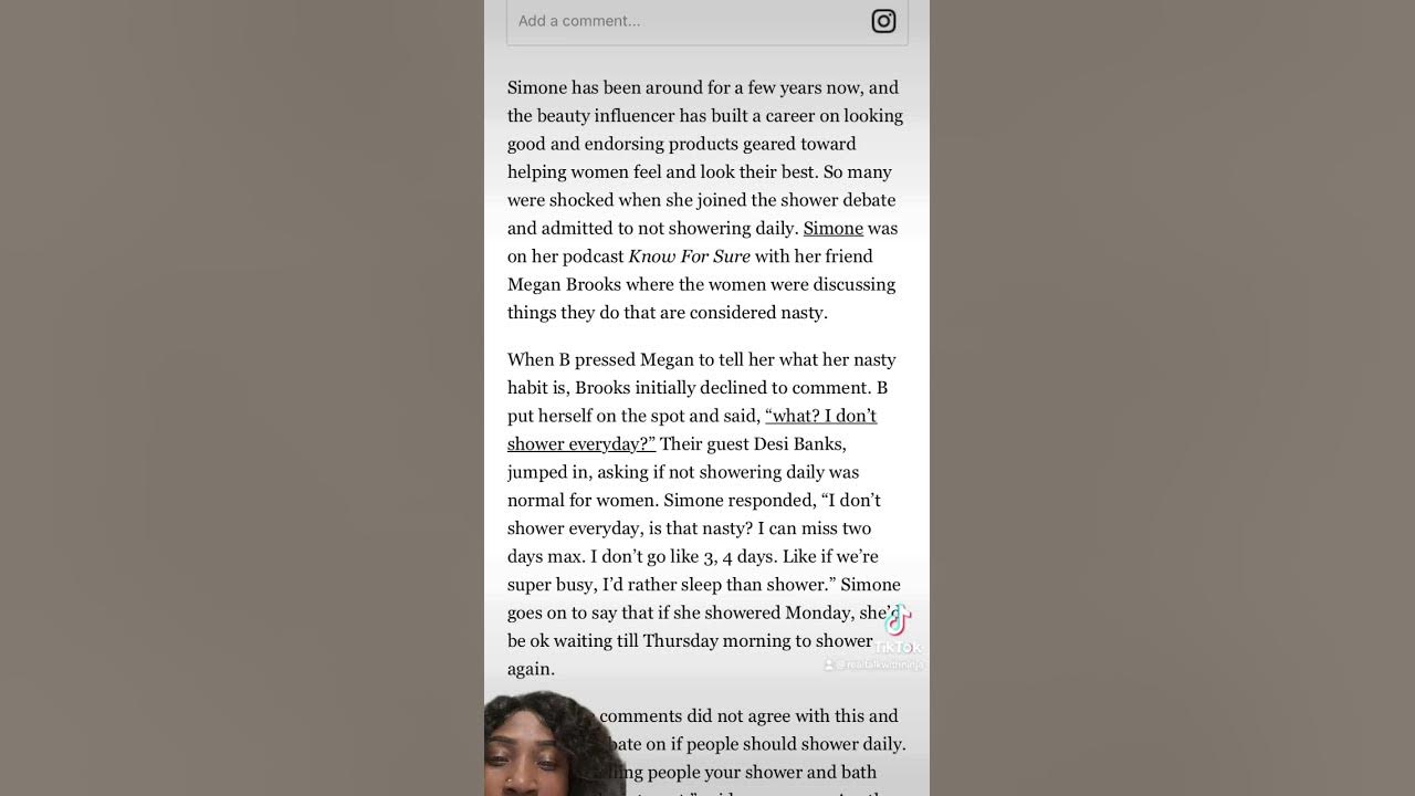 Celebrities don’t take showers 🚿 🤔 bsimone noshower 
