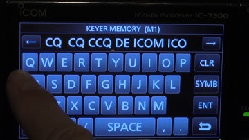 How to program Icom IC 7300 CW Keyer Memory