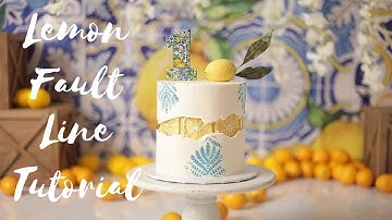 Lemon Fault Line Cake Tutorial | How to make a fault line cake with fresh fruit