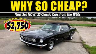 Why So Cheap? 23 Classic Cars from the 1960s Ready To Sell NOW