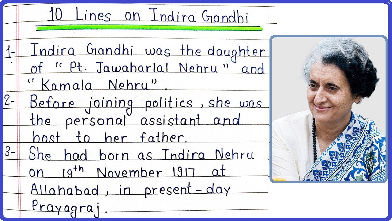 indira gandhi speech in english 10 lines