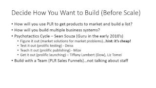 PLR Master Class