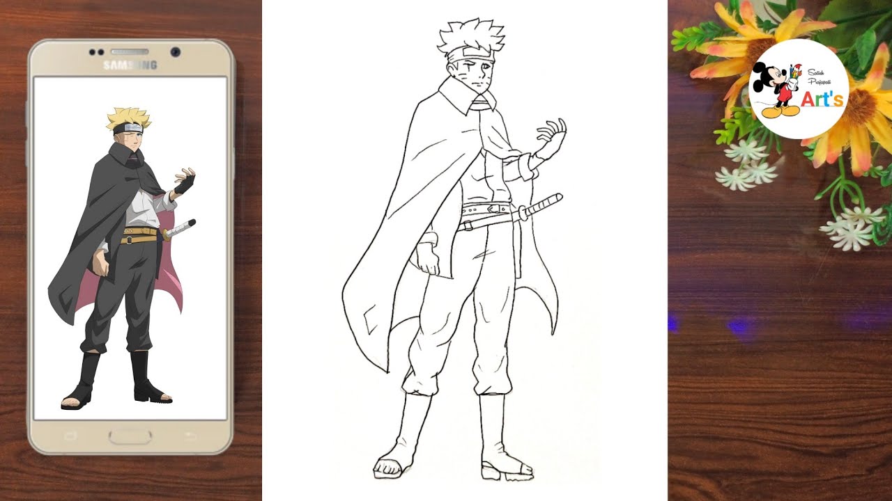 How To Draw Boruto Uzumaki Full Body || Anime Step By Step Drawing Toturiol