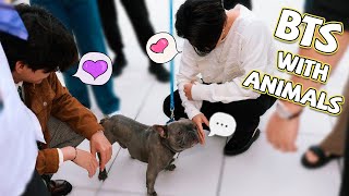 How BTS Treats Animals Cute Moments