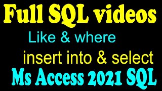 SQL queries in in Mysql and Ms Access in hindi || Like operator in SQL@COMPUTEREXCELSOLUTION
