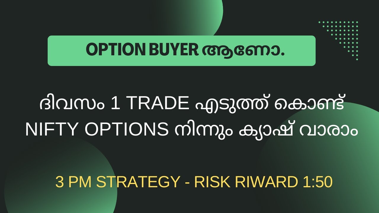 3 pm Nifty Option Buying Strategy Malayalam