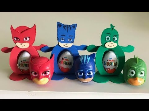 Lavoretti Di Natale Con Ovetti Kinder.Pj Masks Super Pigiamini Diy Porta Ovetti Eva Fommy Goma Eva Youtube