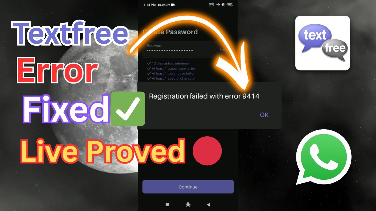 TextFree Error Fixed New Method | Live Proved | TextFree All Error 7063, 7064, 9414 Fixed 