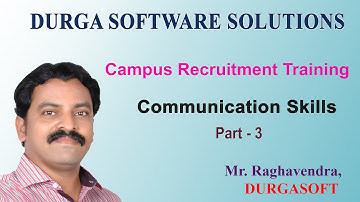 Communication Skills  Part   3  CRT By Raghavendra