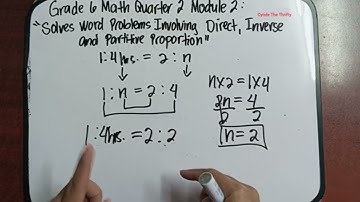 Solving Word Problems Involving Direct, Inverse and Partitive Proportion/Math 6 Q2 M2 #maths