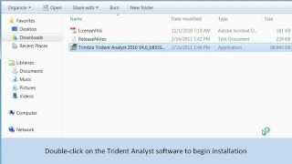 Software Installation: a Trimble Trident Analyst Tutorial