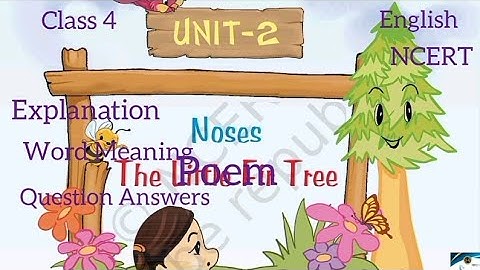हिन्दी Explanation|Word- meanings|Questions Answers| Class 4| NCERT English|Unit 2|Poem|Noses|