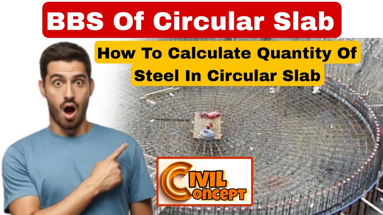 BBS Of Circular Slab || Quantity Of Steel In Circular Slab || Circular Slab Reinforcement || BBS