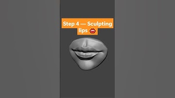 Sculpting Lips — This is Step 4 of my 1000-hour ZBrush journey 👄