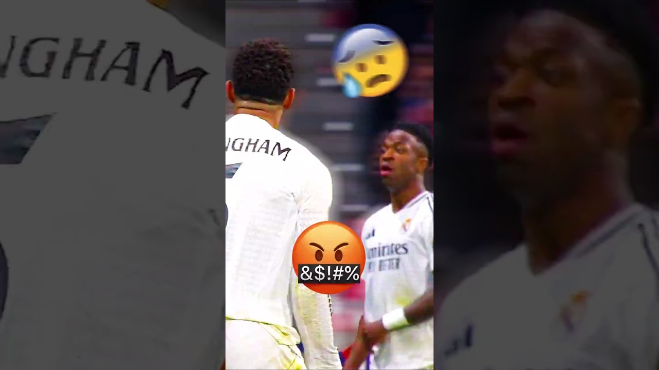 Bellingham gets angry at Vinicius 