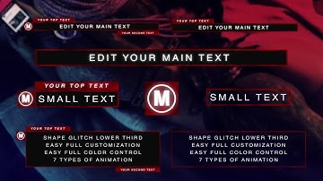 Glitch Shape Lower Thirds After Effects Templates