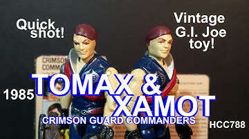 HCC788 Quick Shot! 1985 TOMAX & XAMOT - Crimson Guard Commanders - Vintage G. I. Joe toy!
