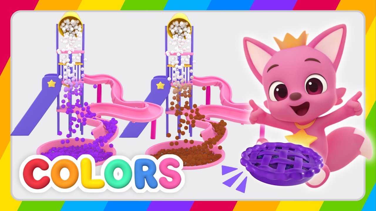 Magic Slide Playground Learn Colors | Desserts:Pie | Color Balls | Colors for Kids | Pinkfong & Hogi