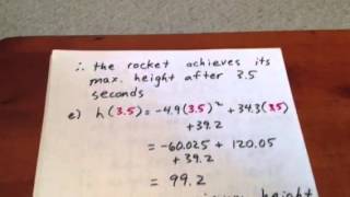 Roots of Quadratic; Rocket launched off roof
