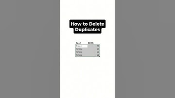 How to delete duplicates in excel #excel #data #business #finance #money #investing